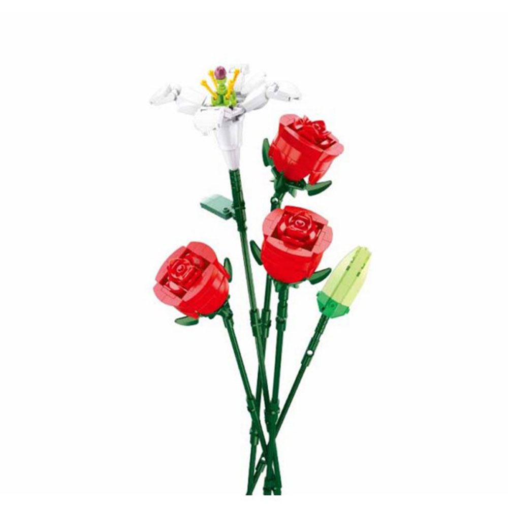 Τουβλάκια Sluban Flowers - Rose για 6+ ετών 267τμχ (B1121B)