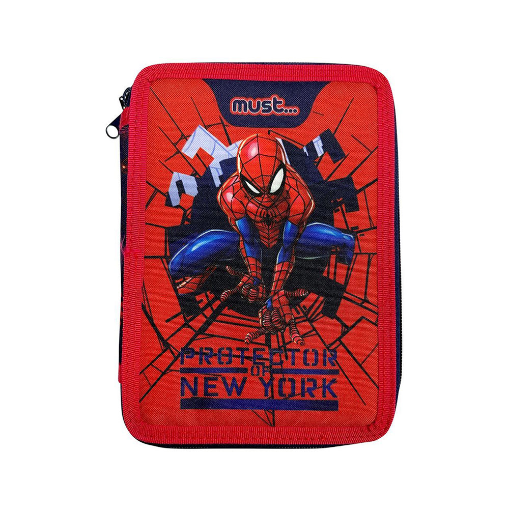 Κασετίνα τετράγωνη διπλή γεμάτη Spiderman Protector of New York Must (000508120)
