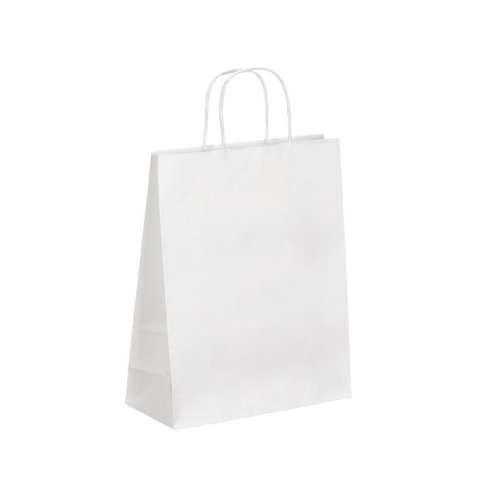 Χάρτινη σακούλα δώρου 90gr.22x10x30cm λευκή (098550-36)