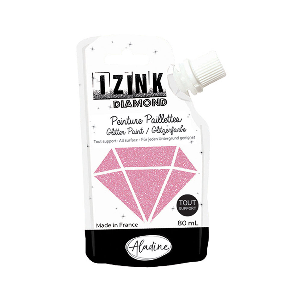 Πάστα διαμόρφωσης glitter χειροτεχνίας Izink Diamond 80ml rose pastel (80830)