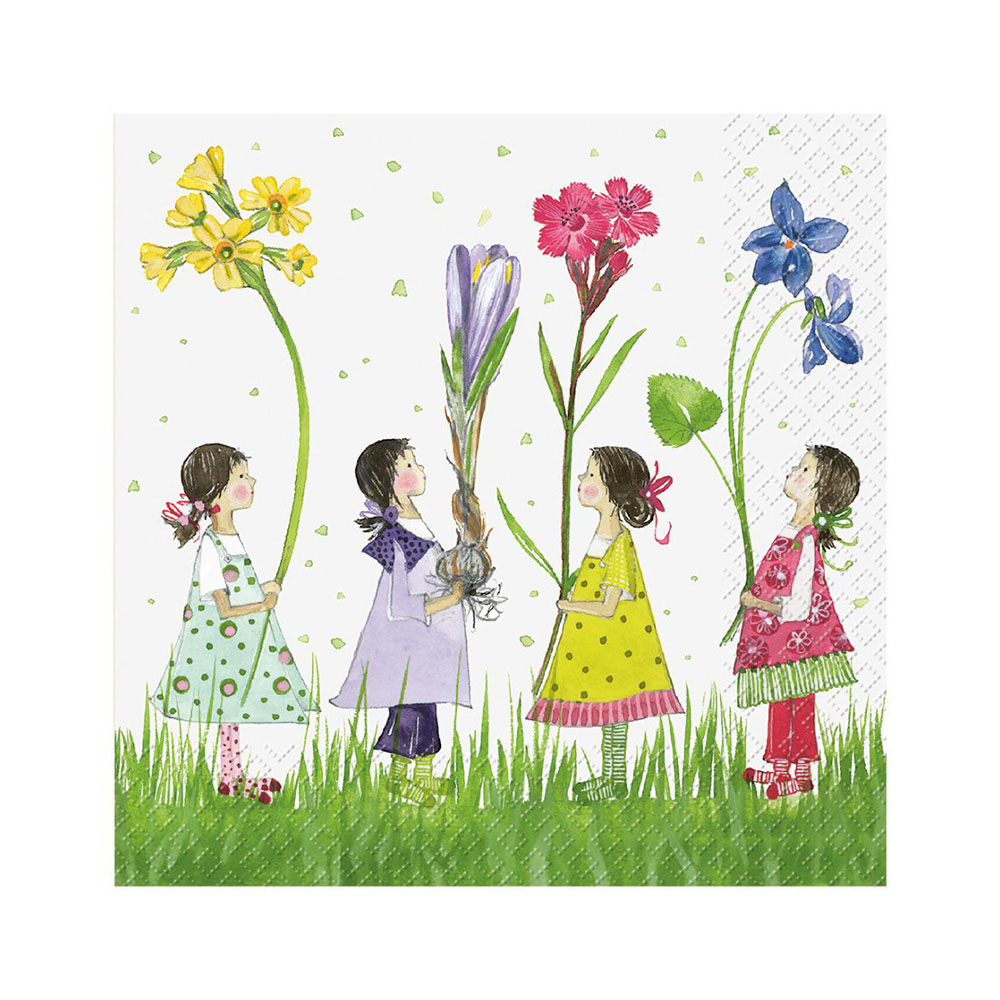 Χαρτοπετσέτες decoupage - πάρτυ Stewo 33X33cm κορίτσια και λουλούδια 20τμχ (2572631325)