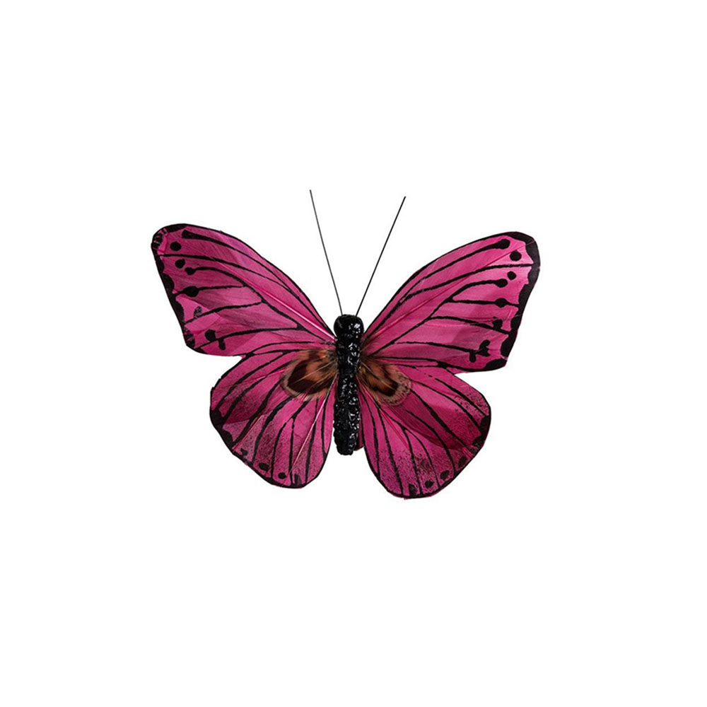 Πεταλούδες χειρετεχνίας διακόσμησης knorr prandell με μανταλάκι σετ 2τμχ 9cm (218030908)