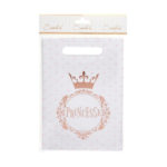 Χάρτινα σακουλάκια δώρου Santex Princess κορώνα ροζ-χρυσό 16,5X23cm σετ 10τμχ (477533-020)
