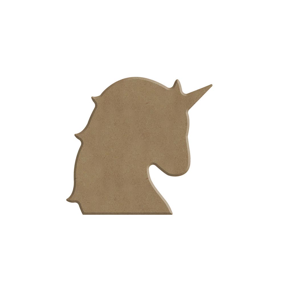 Κεφάλι μονόκερου διακόσμησης Gomillle ξύλινo mdf tete Licorne 7X7cm (411483)