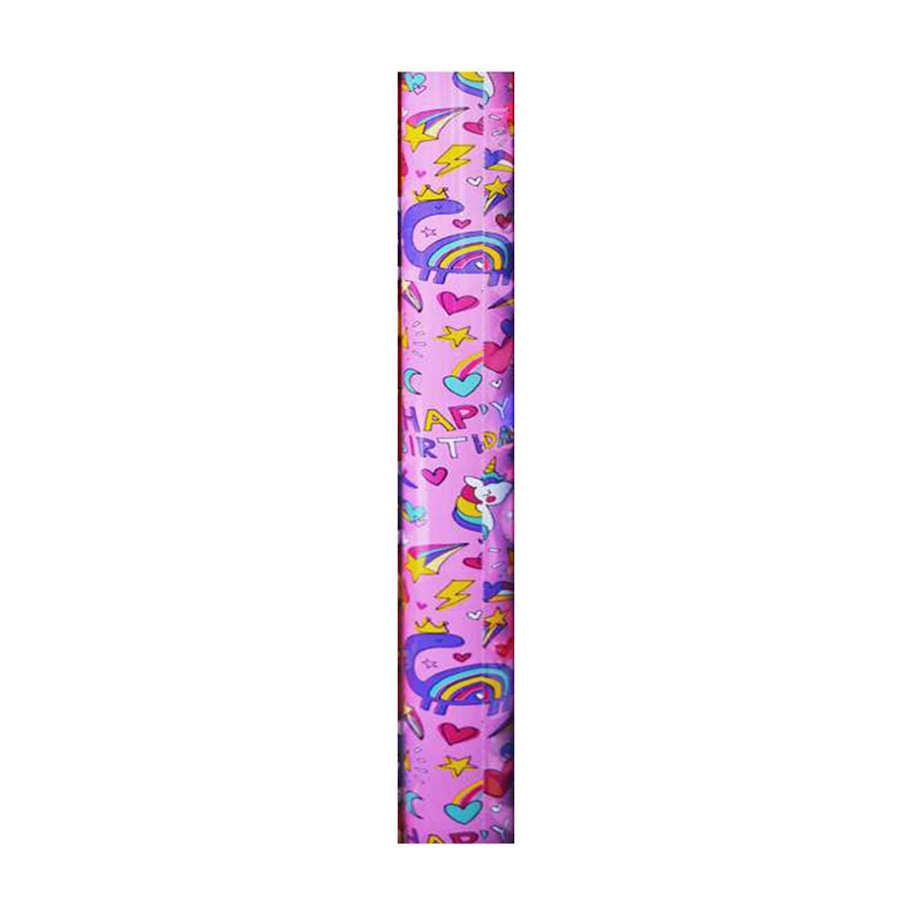 Χαρτί ρολό περιτυλίγματος Clairefontaine ρόζ happy birthday  0,7X2,5cm (32178-GWC)