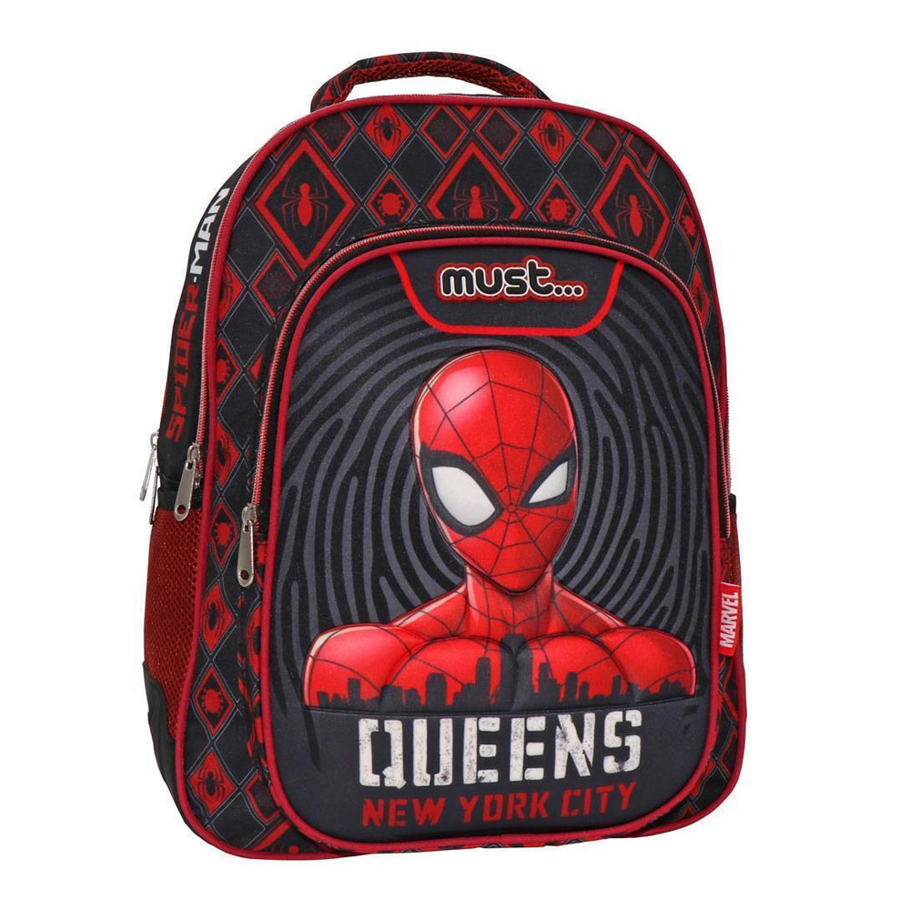 Τσάντα πλάτης δημοτικού Must Spiderman queens New York city 3 θέσεων (508107)