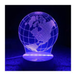 Διακοσμητική λάμπα I-total 3D led nightlight touch base & remote control world 12X17cm (XL2335)