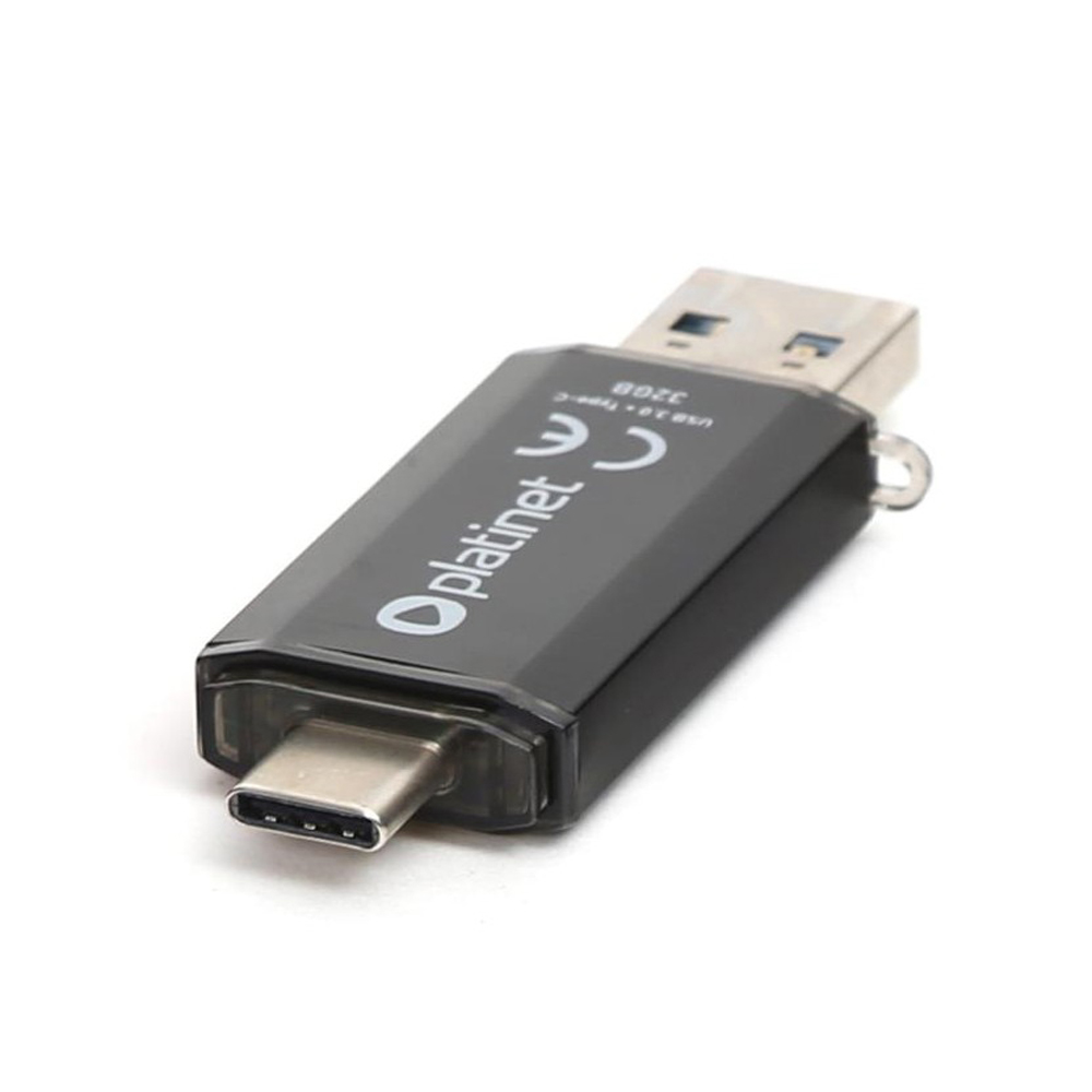 Στικάκι usb Platinet 32GB USB 3.0 με σύνδεση διπλής όψης USB-A & USB-C (PMFC32B)