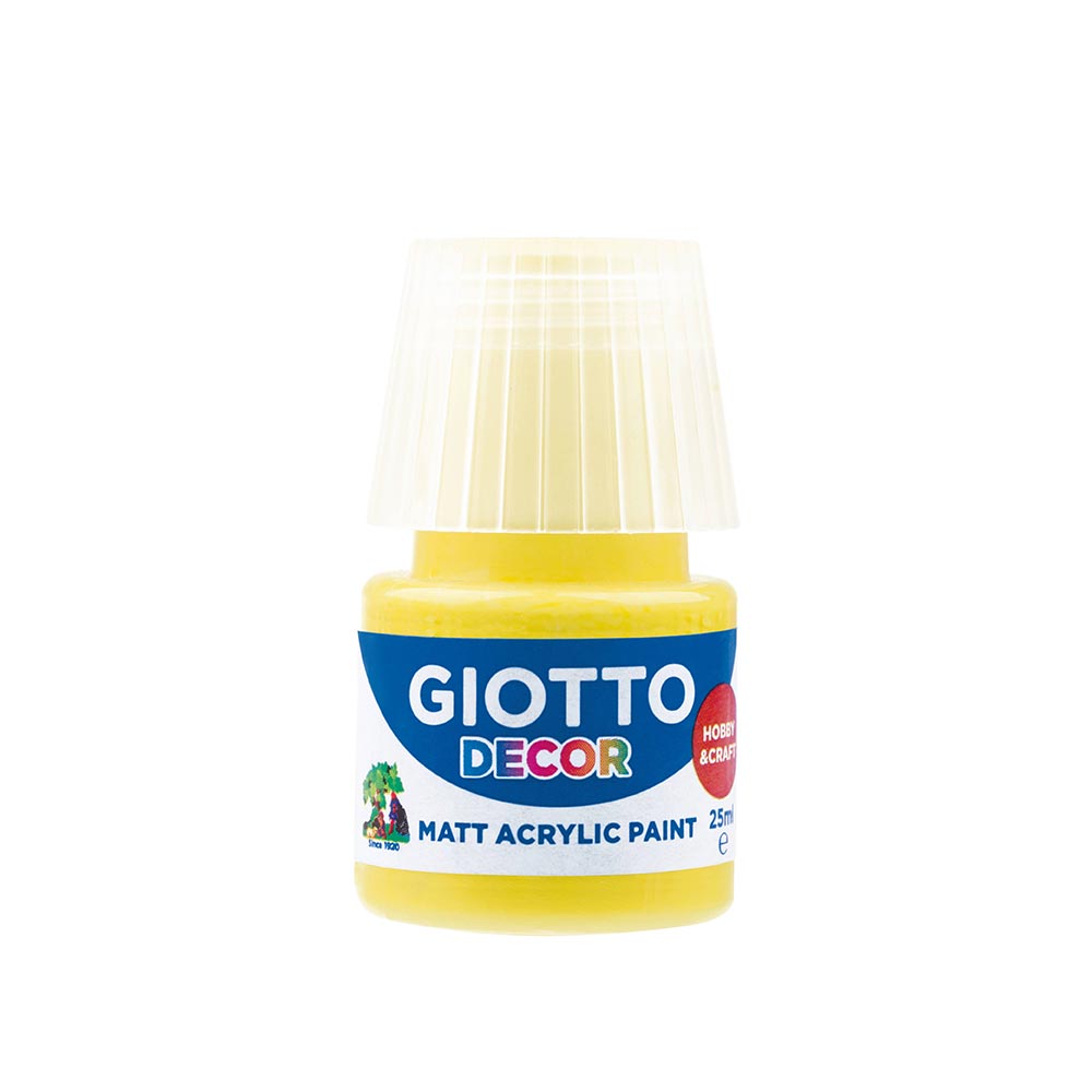 Ακρυλικό χρώμα Giotto matt decor acrylic 25ml primary yellow (000538102)