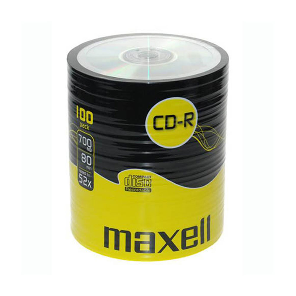 Εγγράψιμα CD-R Maxell 700mb 80min πακέτο 100 τμχ. (MX100S)