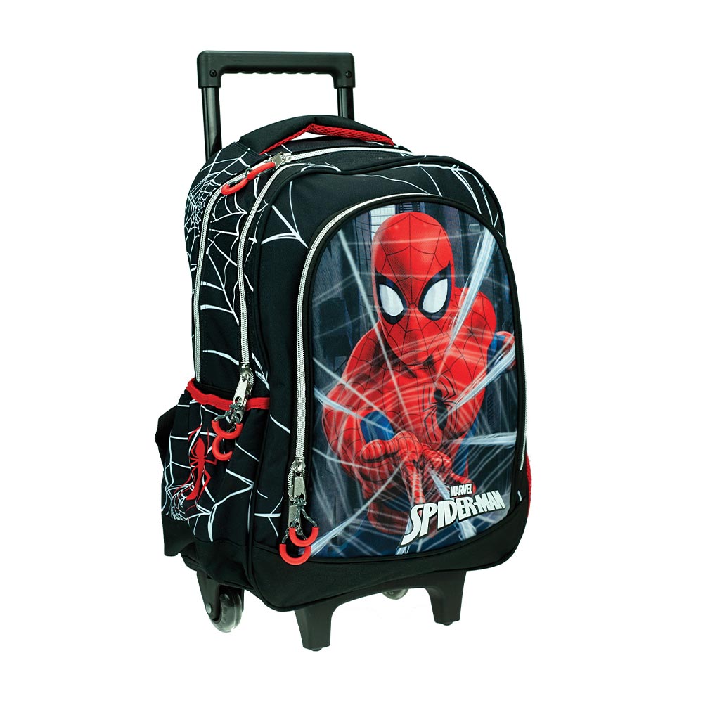 Τσάντα τρόλεϊ δημοτικού GIM Spiderman black city 3 θέσεων (337-05074)