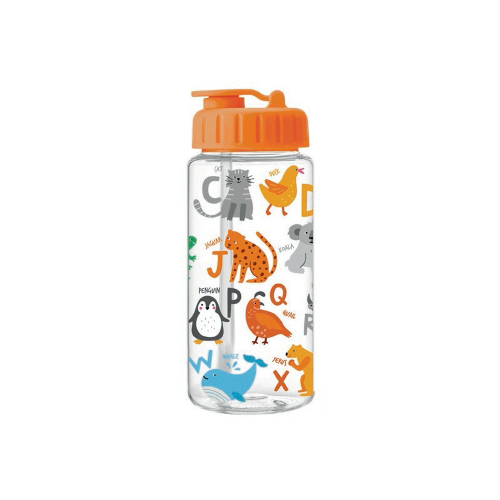Παγούρι πλαστικό i-Drink tritan Alfabet 400ml πορτοκαλί (ID2101)