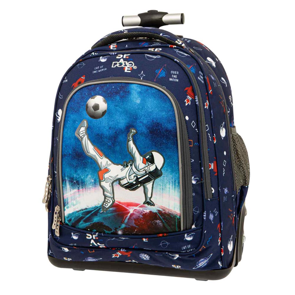 Τσάντα τρόλεϊ δημοτικού Polo Rolling αστροναύτης μπλε (901016-8184)