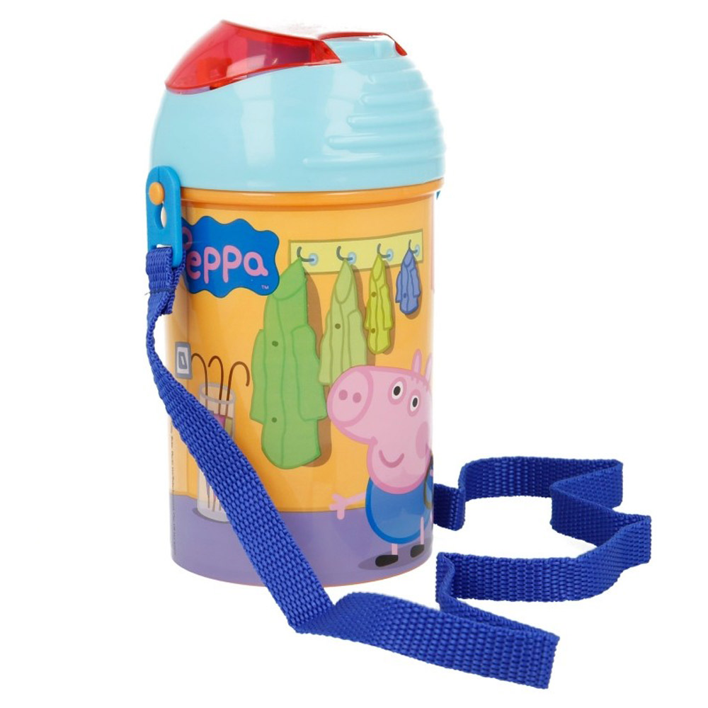 Πλαστικό παγούρι με καλαμάκι Stor Pop Up Peppa pig 450ml (530-48669)