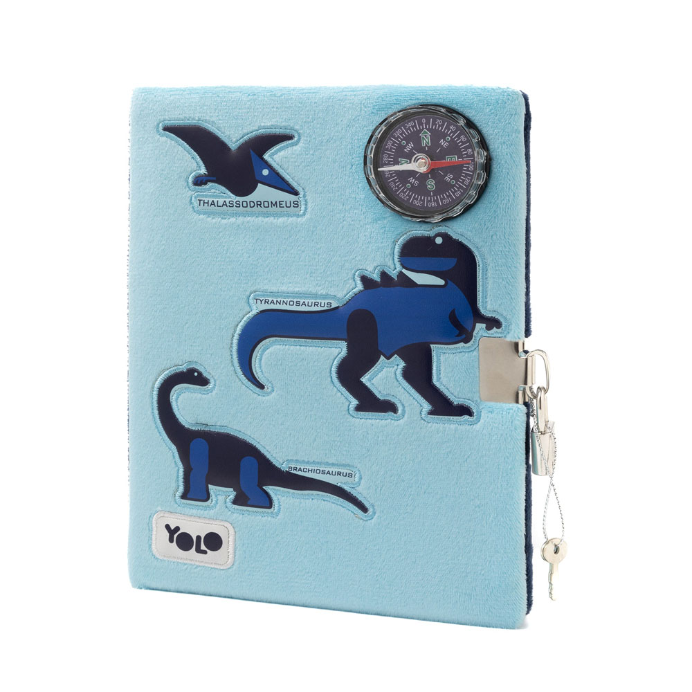 Σημειωματάριο με πυξίδα και κλειδαριά Υολο Dino A5 μπλε (10703)