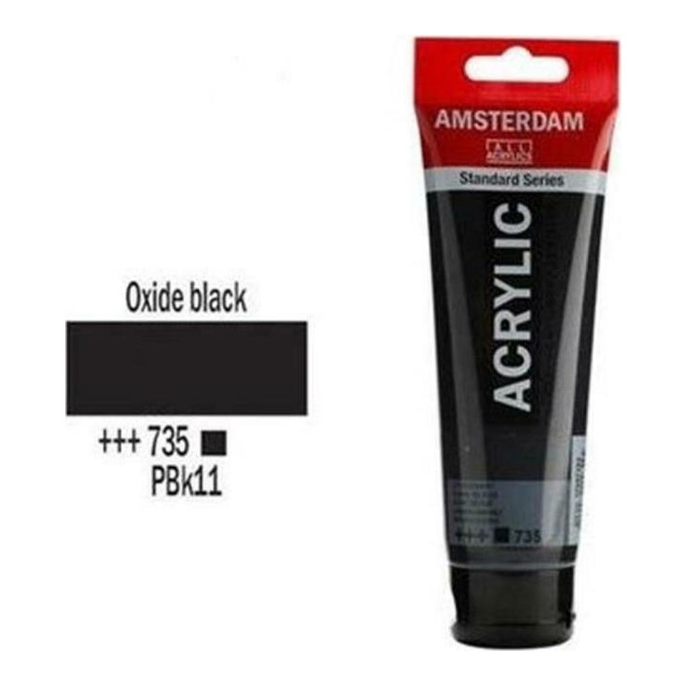 Ακρυλικό χρώμα Amsterdam σε σωληνάριο 120ml oxide black 735 (17097352)
