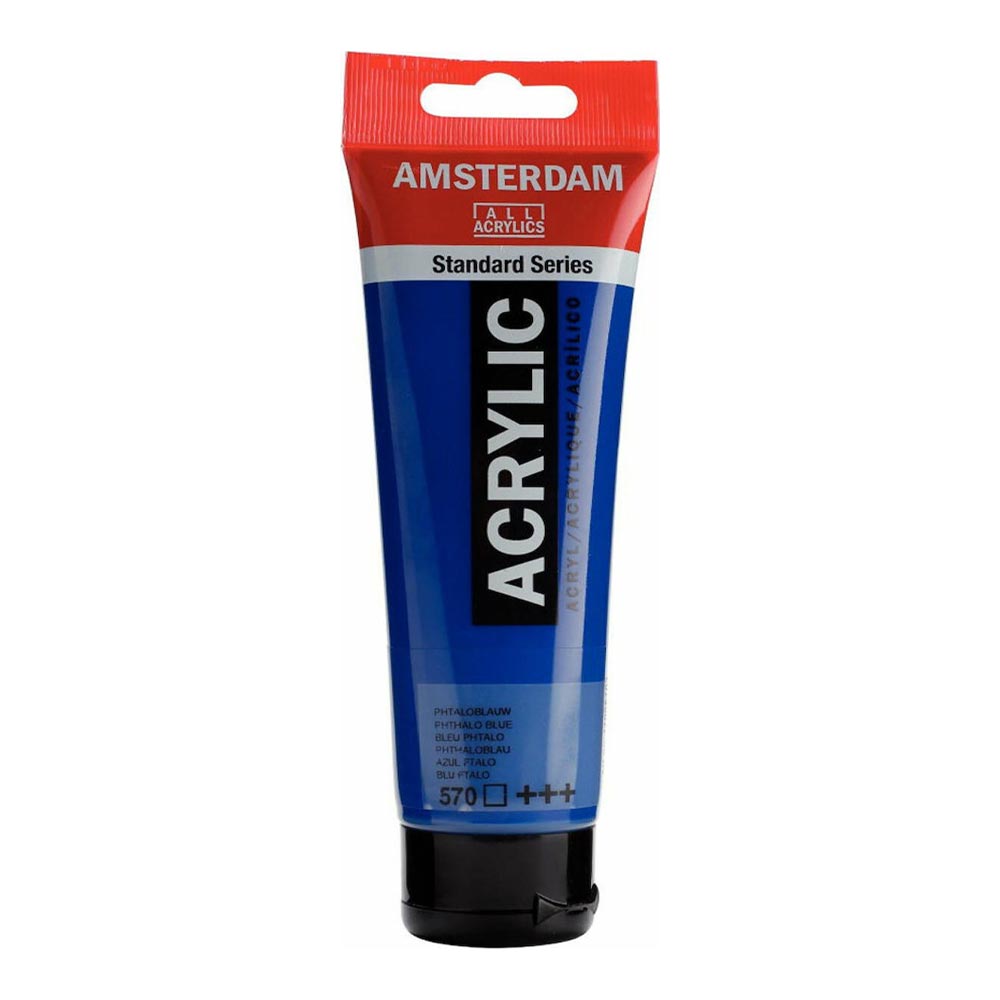 Ακρυλικό χρώμα Amsterdam σε σωληνάριο 120ml phthalo blue 570 (17095702)