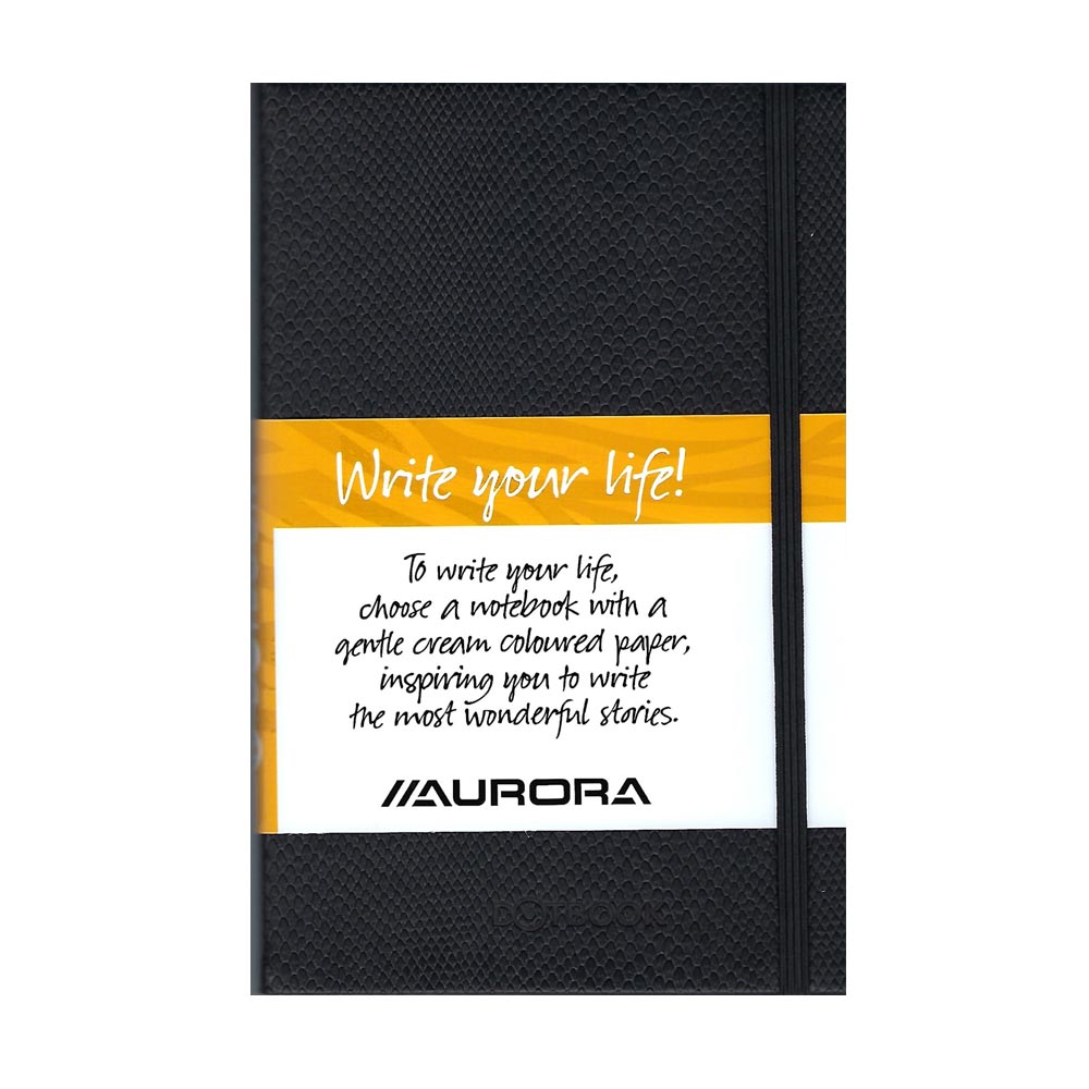 Σημειωματάριο με λάστιχο Dotbook Aurora 14X21 A5 96 φύλλα μαύρο (102296VADD)