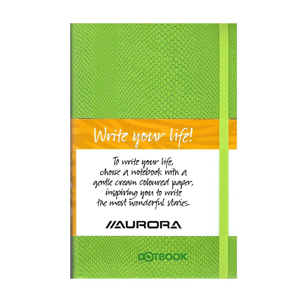Σημειωματάριο με λάστιχο Dotbook Aurora 14X21 A5 96 φύλλα λαχανί (102296VADH)