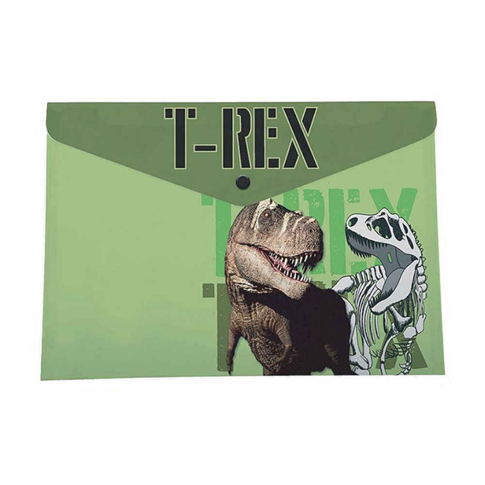 Φάκελος με κουμπί Graffiti Dinosaur Α4 πράσινο (231193)