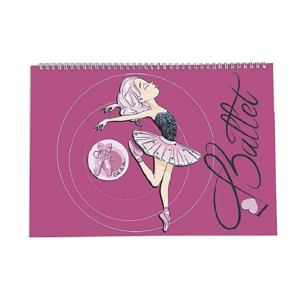 Μπλοκ ζωγραφικής Graffiti Ballerina 23X33cm 40 φύλλων ροζ (231182)