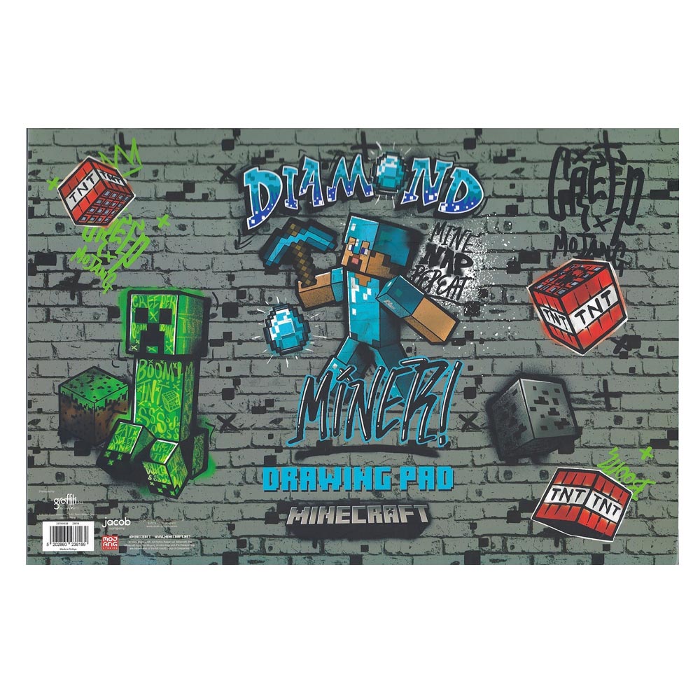 Μπλοκ ζωγραφικής Graffiti Minecraft 23X33cm 40 φύλλων (23818A)