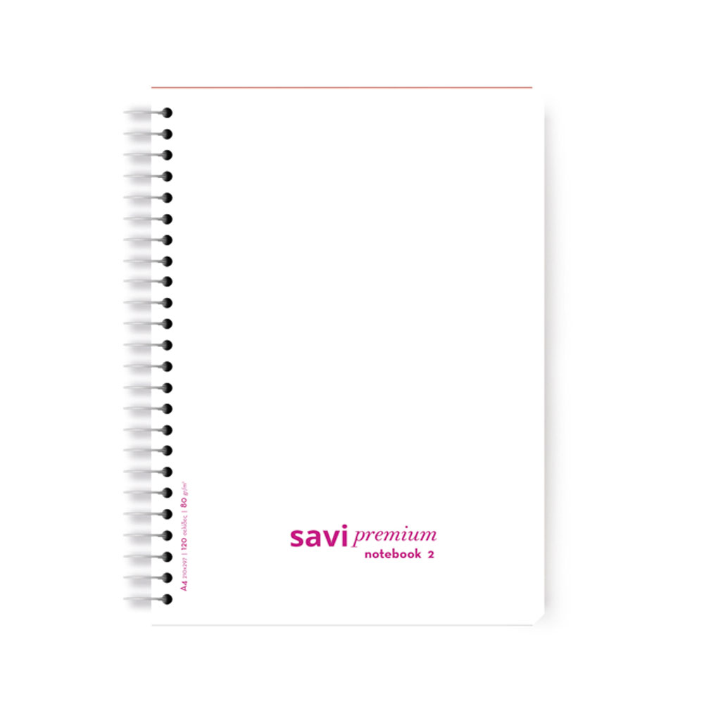 Τετράδιο σπιράλ Savi premium Α4 21X29cm 2 θέματα 60 φύλλων 80gr λευκό (202022-230)