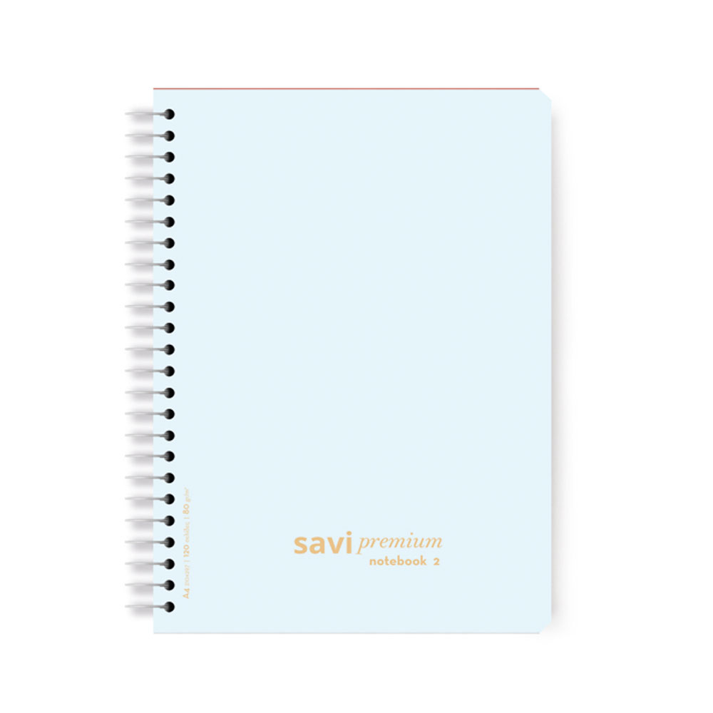 Τετράδιο σπιράλ Savi premium Α4 21X29cm 2 θέματα 60 φύλλων 80gr γαλάζιο (202022-230)