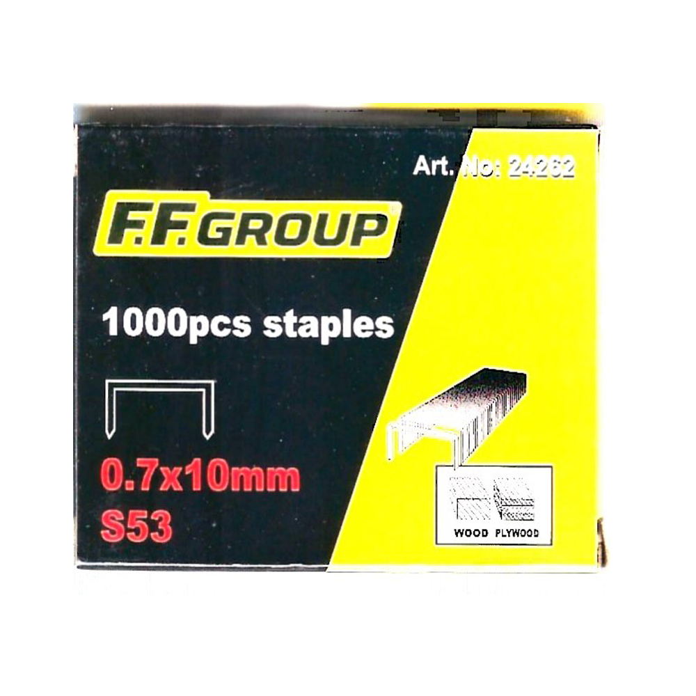 Σύρματα συρραφής καρφωτικού F.F. Group S53 συσκευασία 1000τμχ 0.7x10mm (F24262)