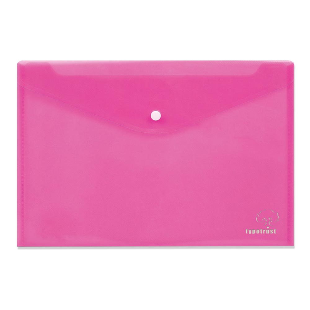 Φάκελος κουμπί Α4 Typotrast 33X23.20cm ροζ (FP25004-09)