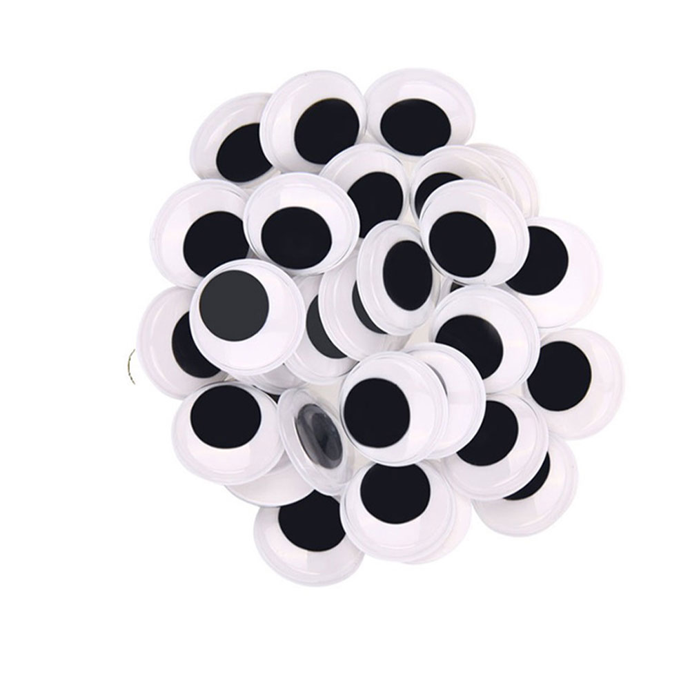 Ματάκια I- mondi αυτοκόλητα κινούμενα μαύρα σετ 35τμχ στρογγυλά 25mm (10030009)