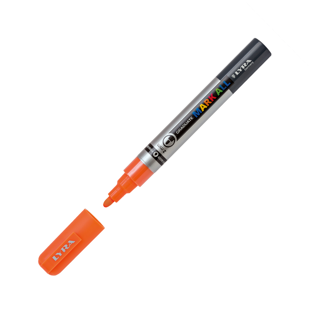 Ανεξίτηλος μαρκαδόρος Lyra Graduate Mark All 2mm Neon Orange (L6820313)