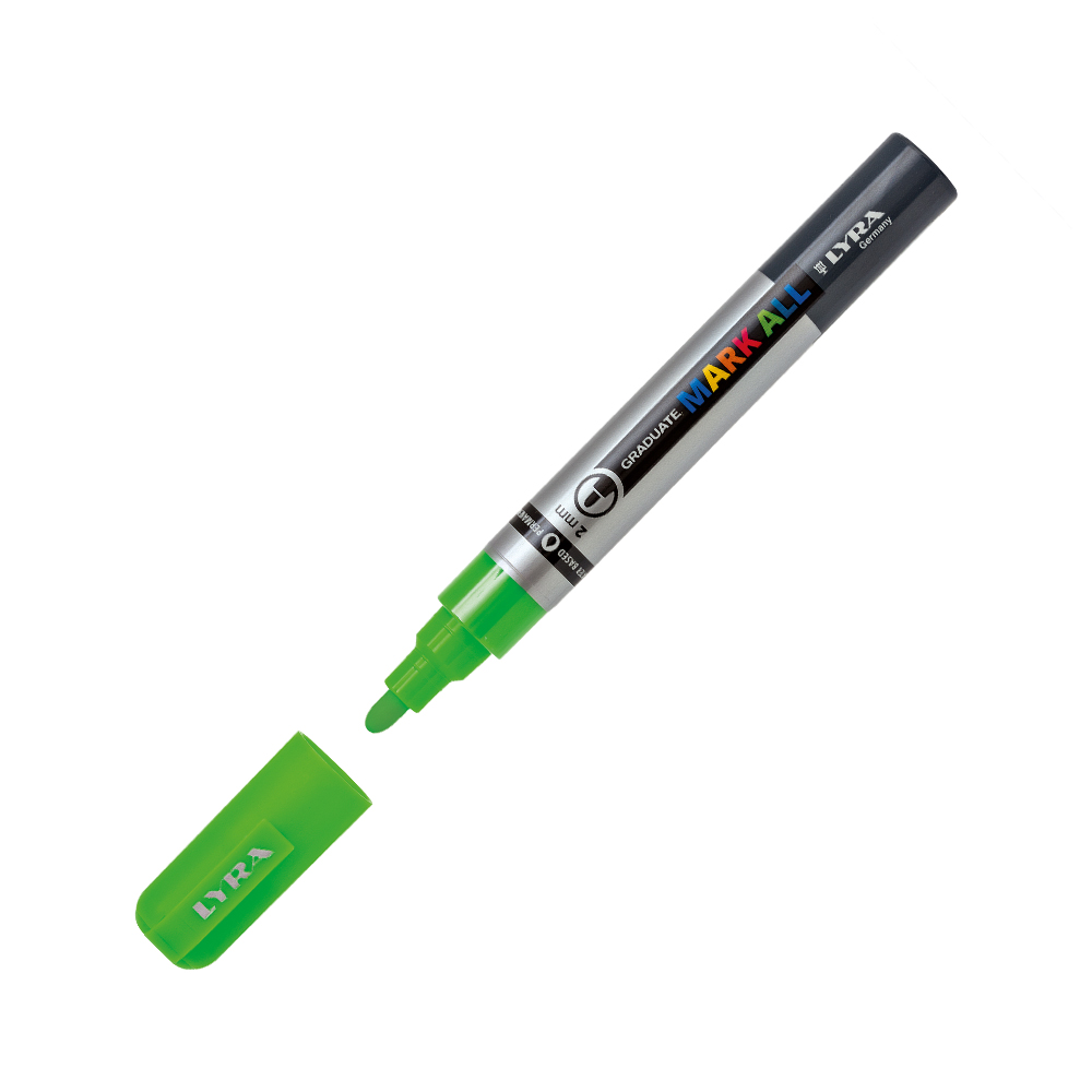 Ανεξίτηλος μαρκαδόρος Lyra Graduate Mark All 2mm Neon Green (L6820371)
