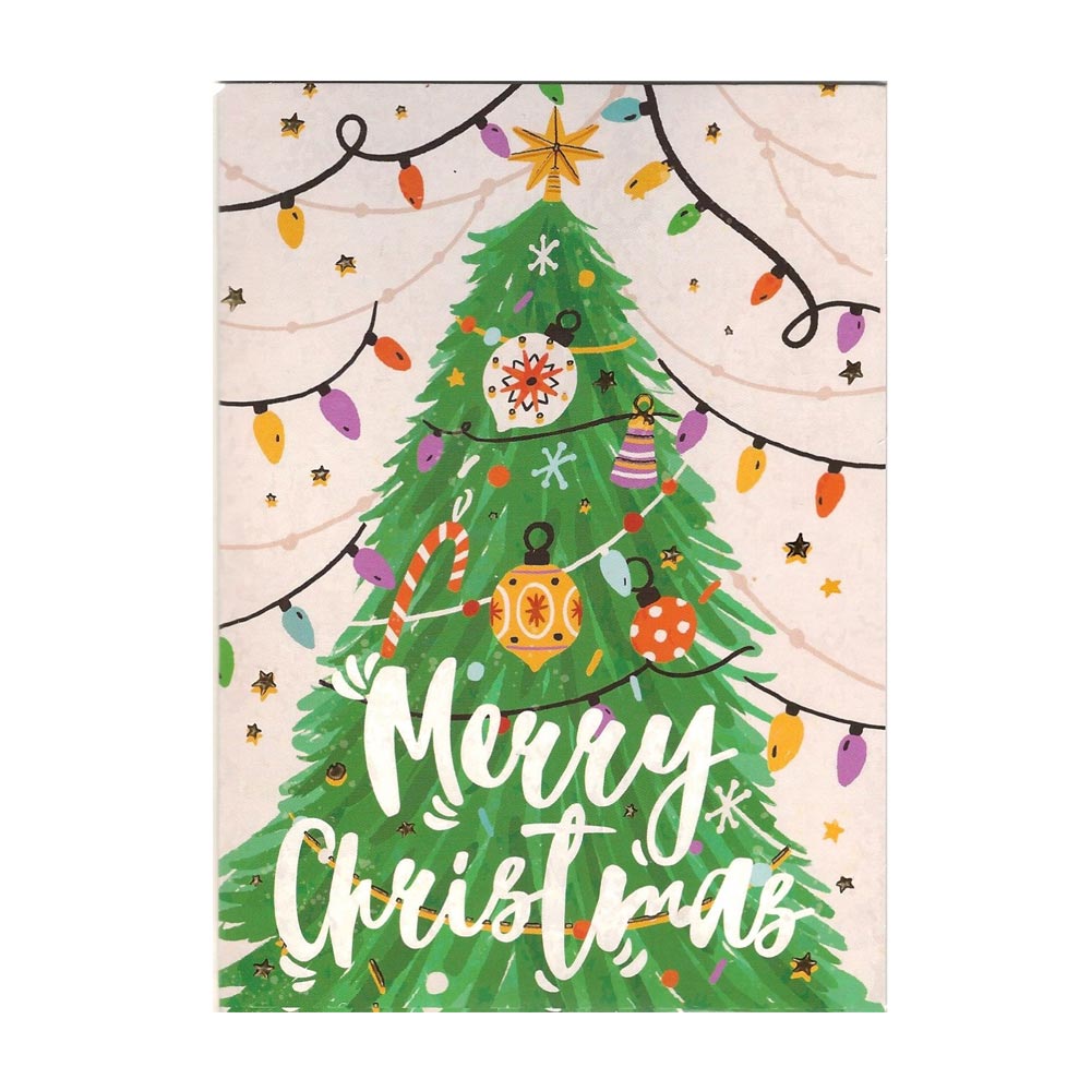 Ευχετήρια κάρτα χριστουγέννων Origami "Merry Christmas" με λευκό φάκελo 12x17.cm (230RN02)
