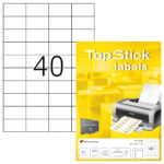 Ετικέτες αυτοκόλλητες TopStick 52,5x29,7mm λευκές 40/Φ 100 φύλλα A4 (8698)