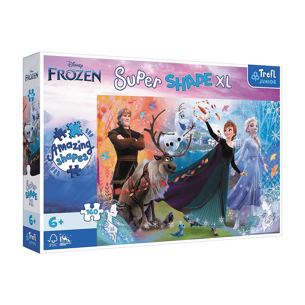 Παιδικό παζλ Super Shape XL Trefl Discover the world of Frozen 160 Pcs 60x40cm (50022)
