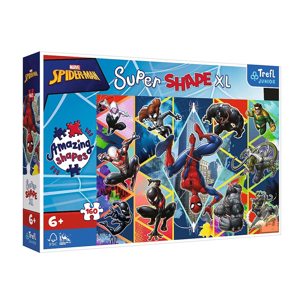 Παιδικό παζλ Super Shape XL Trefl Join Spiderman 160 Pcs 60x40cm (50024)