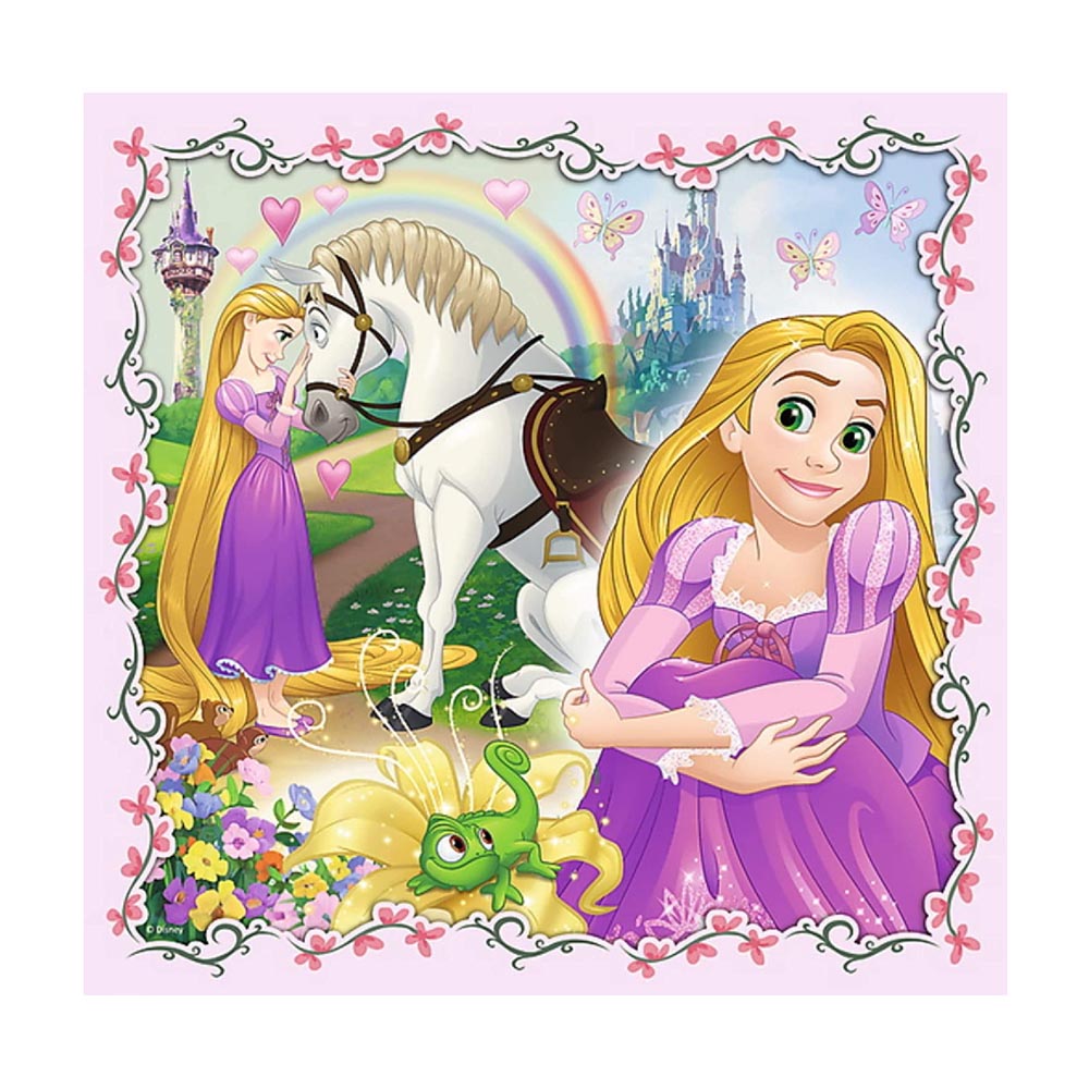 Σετ 3 σε 1 παζλ Trefl Disney Rapunzel, Aurora And Ariel 20/36/50PCS (34842)