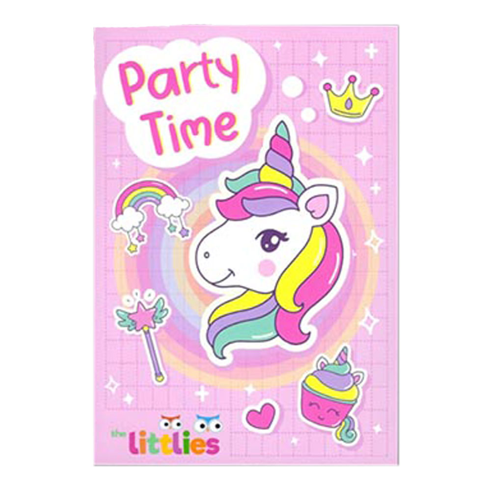 Προσκλήσεις πάρτυ σετ 6 τμχ The littlies party time unicorn (000646740l)