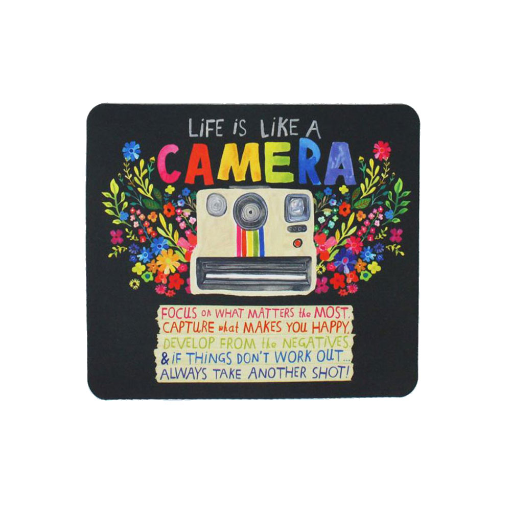 Mouse pad  Natural life is like a camera 21.6Χ17.8 cm (TEC000020)