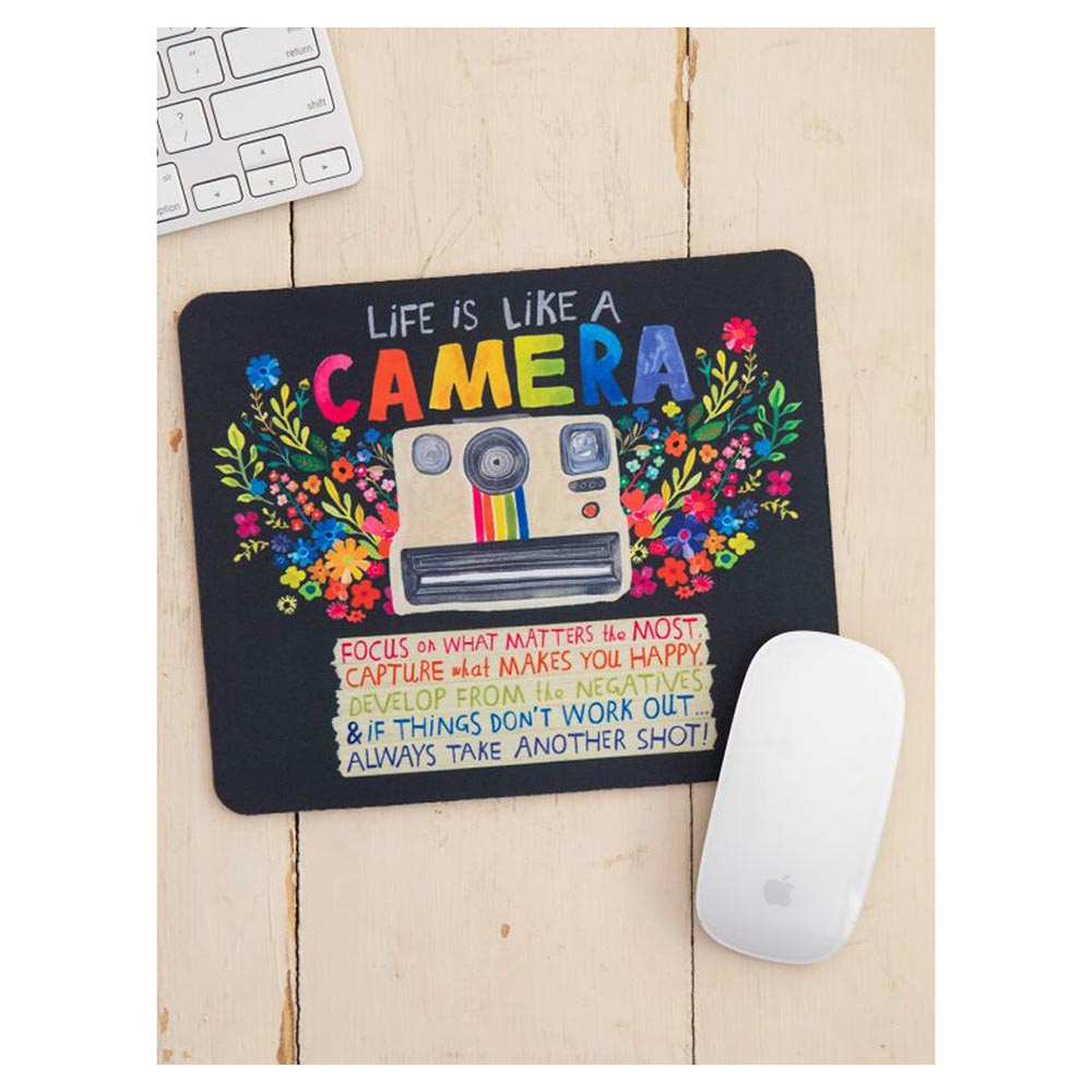 Mouse pad  Natural life is like a camera 21.6Χ17.8 cm (TEC000020)