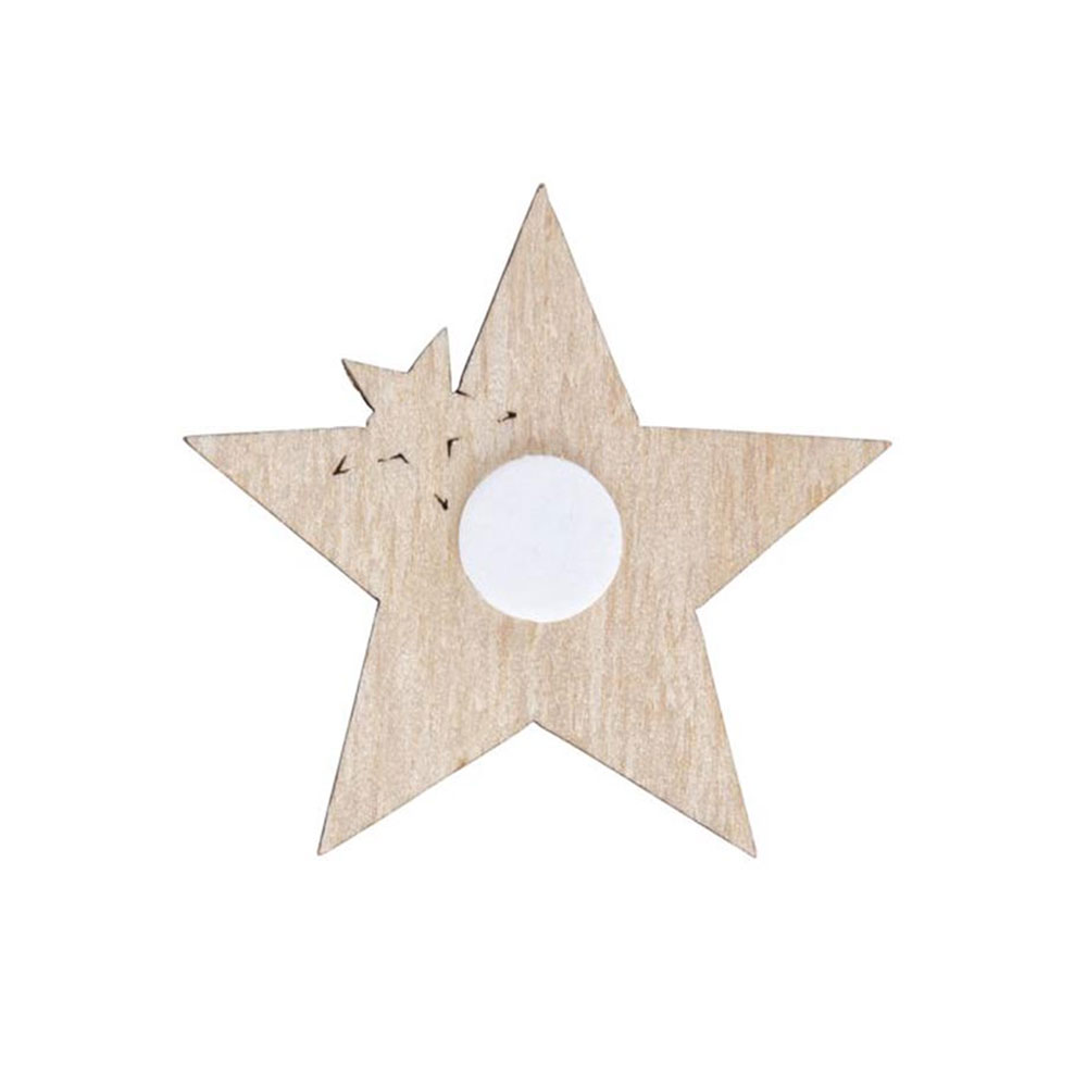 Αστέρια μινιατούρες απο ξύλο Rayher 4,5cm 9τμχ (46721000)