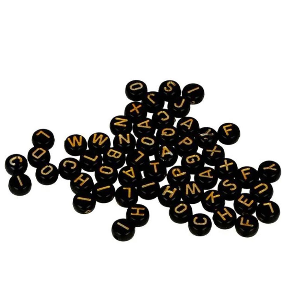 Χάντρες abc Artemio μαύρο/χρυσό 6mm σετ 300τμχ (11060775)