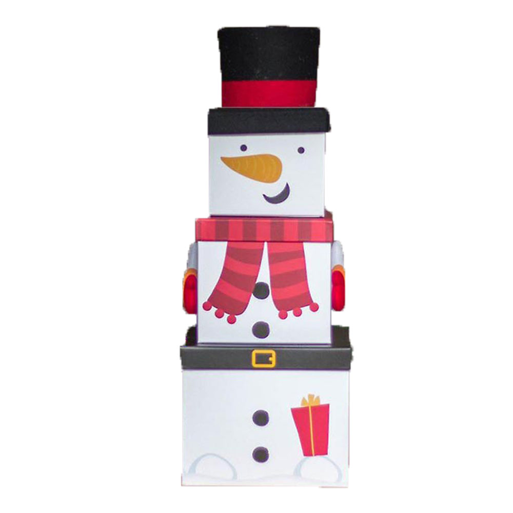 Κουτί χριστουγεννιάτικο Clairefontaine XL plush boxes χιονάνθρωπος 3τμχ 20X17X20cm (X-31097-BXC)