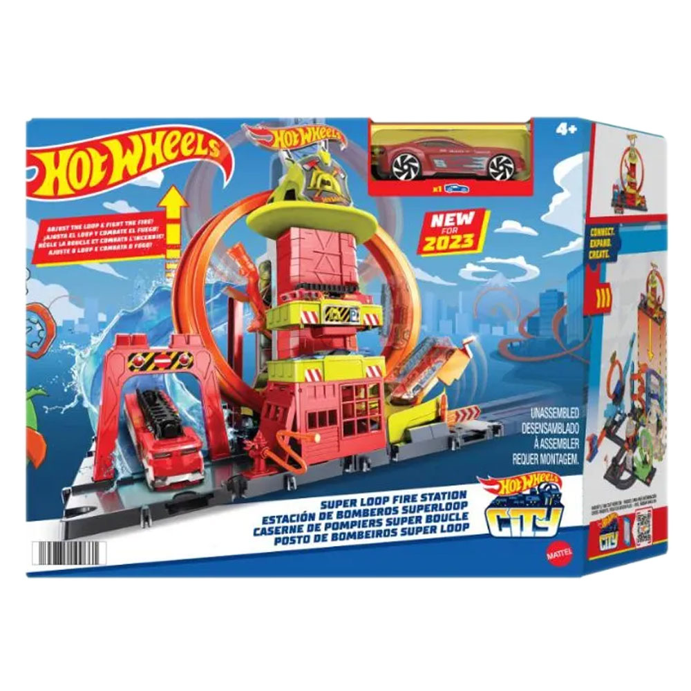 Πίστα Mattel Hot wheels City Super Loop Fire Station (HKX41)