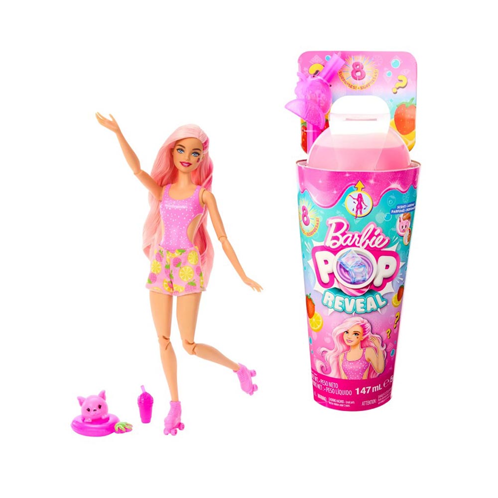 Κούκλα Barbie Fruit Pop Reveal Φράουλα Λεμόνι Mattel (HNW41)
