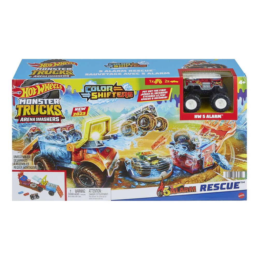 Πίστα χρωμοκεραυνών Mattel Hot wheels Monster trucks Πυροσβεστικό (HPN73)