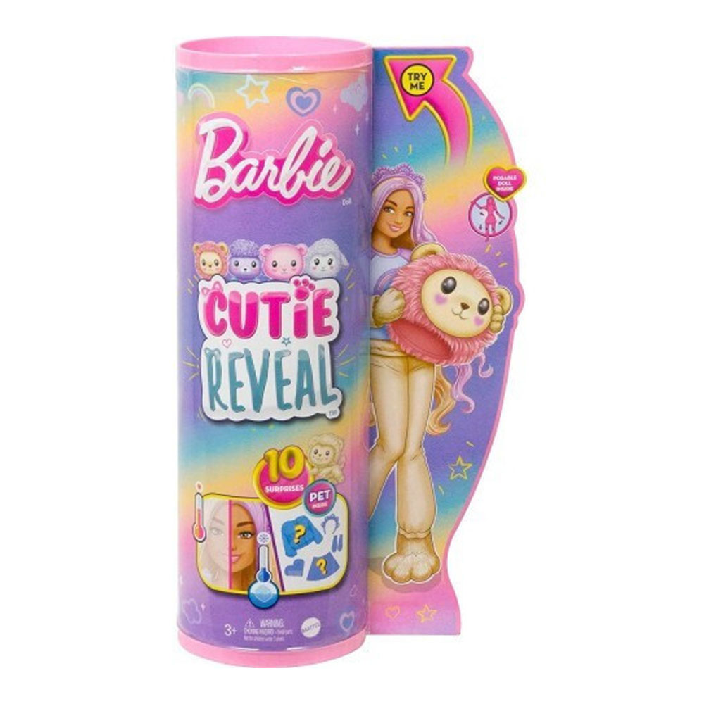 Κούκλα Barbie Mattel cutie reveal λιονταράκι (HKR06)