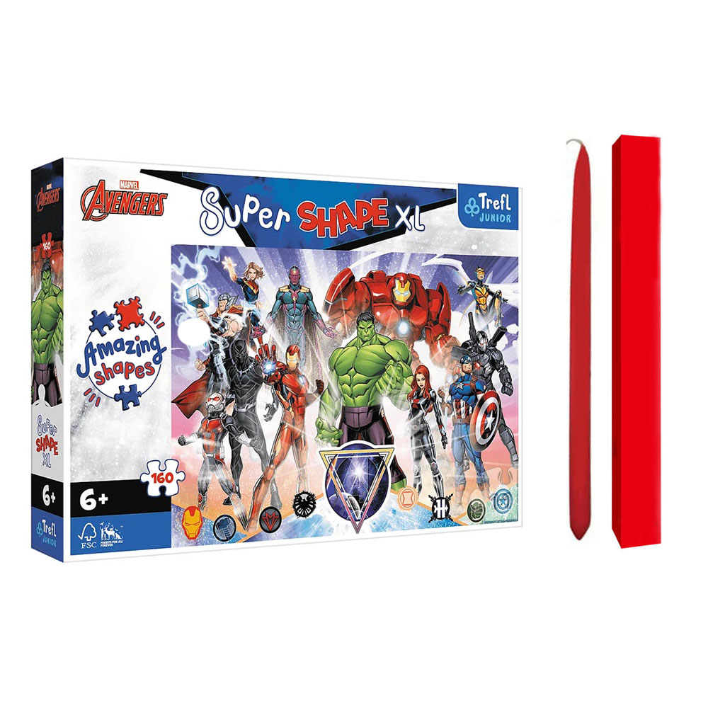 Παιχνιδολαμπάδα  Παιδικό παζλ Super Shape XL Trefl Courage of the Avengers 160 Pcs 60x40cm (50023A)