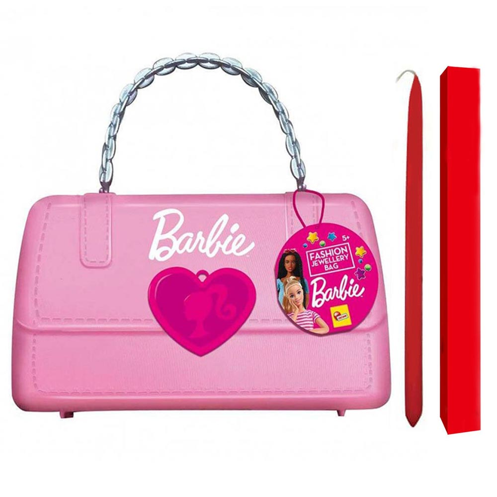 Παιχνιδολαμπάδα τσαντάκι μόδας με χάντρες για κοσμήματα Barbie Lisciani (99375A)